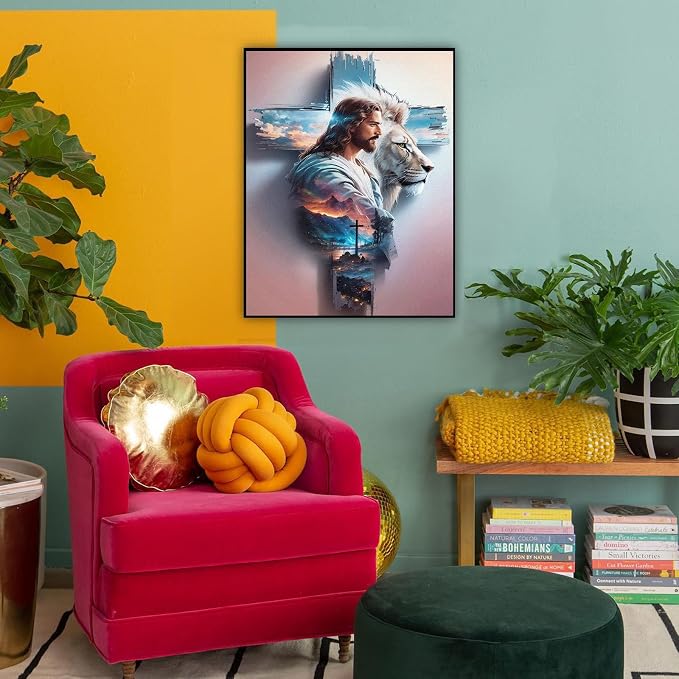 HITO Jesus Paint by Numbers Kit for Adults 16x20 Inch Frameless | Jesus Paint by Numbers for Adults Beginner, Christian Paint by Numbers for Gift Home Wall Decor