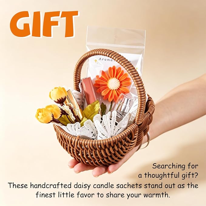 Daisy Candle Bridesmaid Gift Set DIY Soy Wax Mold Kit 79pcs All-in-One
