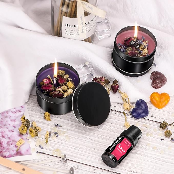 Haccah Candle Making Kit with Wax Melter, DIY Arts&Crafts Gift for Adults,Beginners,Candle Making Supplies,Including Electronic Stove,Rich Scents,Wicks,Melting Pot,Dyes,Candle tins