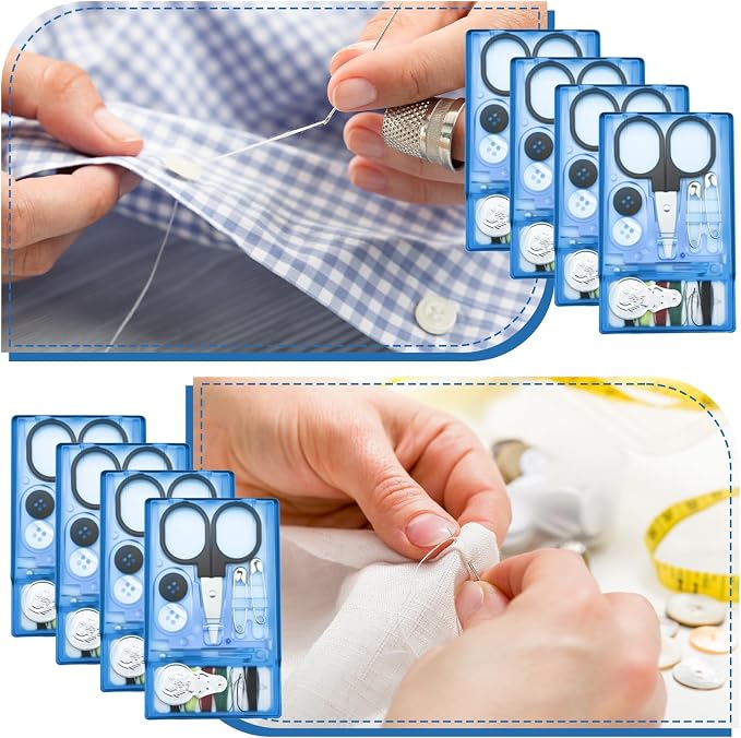 TINSKY 25 Boxes Mini Travel Sewing Kit Quick Fix Sewing Kits Bulk Basic Portable Pre Threaded Needle Emergency Repair Tool for Gifts Beginner Traveler Home Hotel