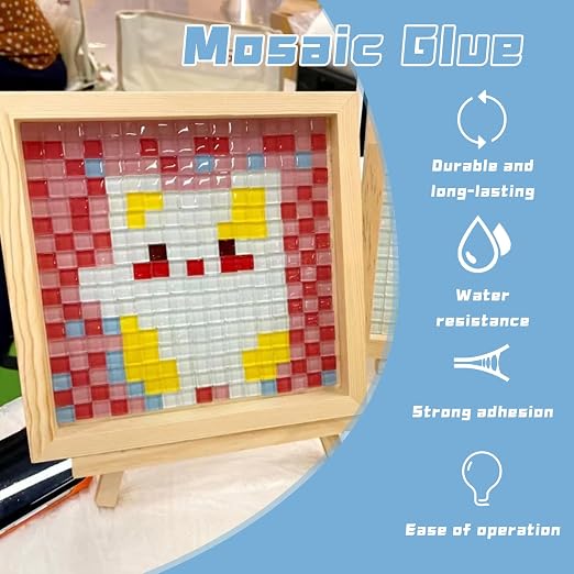 100ml Mosaic Tile Glue,Non-Toxic Fast-Acting Glue for DIY Crafts