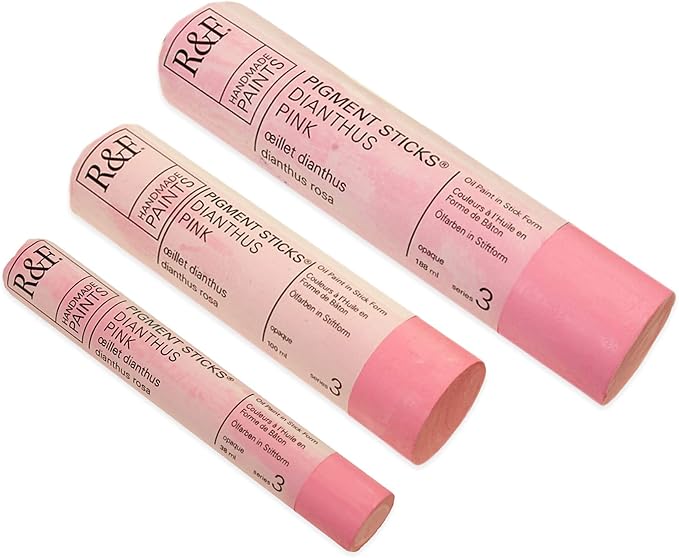 R&F Handmade Paints - Professional Oil Pigment Stick, Dianthus Pink, 100 ml
