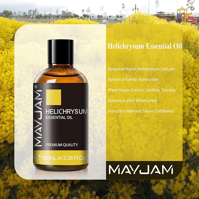 MAYJAM Helichrysum Essential Oil for Diffuser Soap Candle Making, 3.38FL.OZ