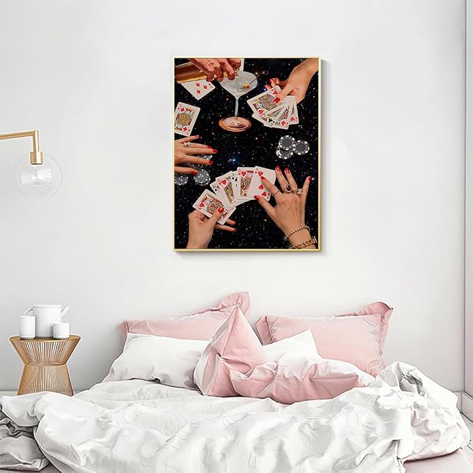 Square Diamond Art Kits for Adults Cute Diamond Painting Kit for Beginner | Vintage Black 5D DIY Square Diamond Dots Full Drill Crafts for Gem Art Dot Art for Adults Home Wall Decor for Teens 12x16 in