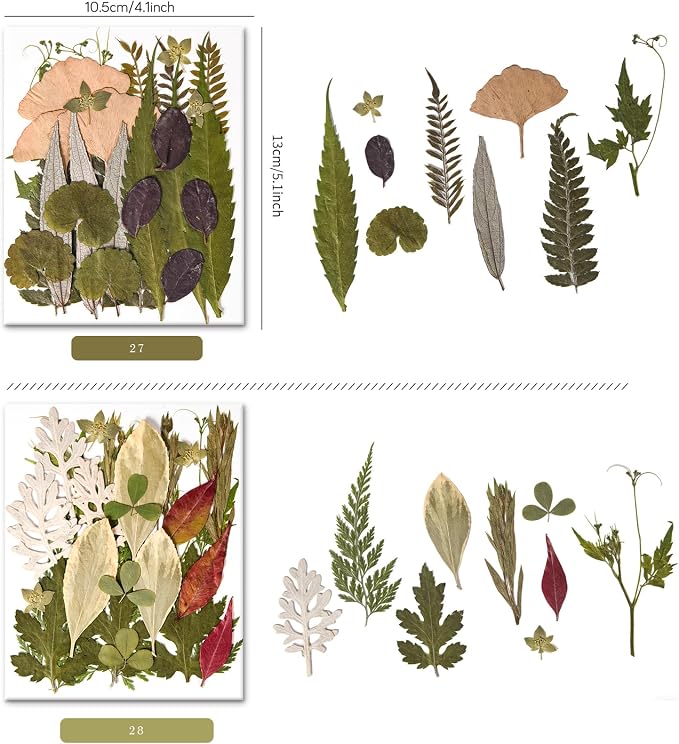 110+PCS Pressed Flowers for Resin Molds, Colorful-H | Real Dried Flower Leaves, For Resin Jewelry Making, For Scrapbooking Crafts DIY, For Soap Candles Making, For Nails Décor
