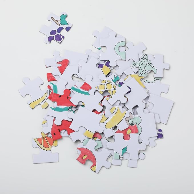 Mr. Pen- Blank Puzzle, 72 Pack, 48 Pieces/Pack, 8.5" x 11", White