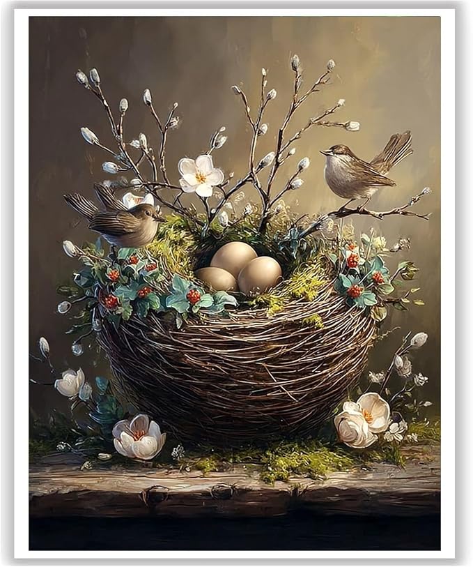 HITO Bird Paint by Numbers Kit for Adults, Paint by Numbers Kits for Adults | Bird Paint by Numbers for Adults Beginner, Bird Paint by Numbers for Gift Home Wall Decor 16x20 inch Frameless
