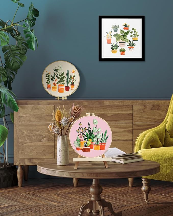 TINDTOP 3 Pack Embroidery Kit for Adult, Embroidery DIY Starter Kit