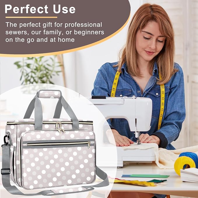 Anitor Sewing Machine Carrying Case with Removable Bottom Padding