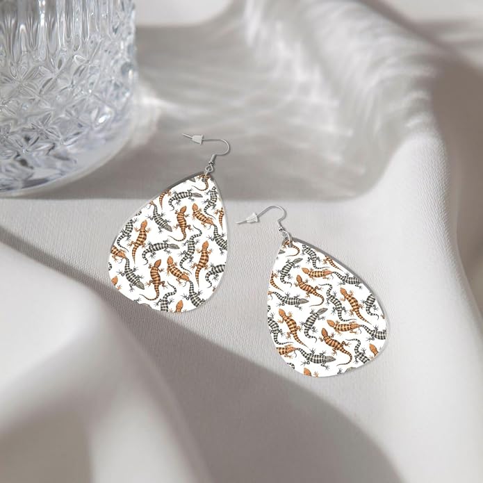 Math Formula Equation Black Drop-Shaped Earrings 2.2 x 1.5 Inches
