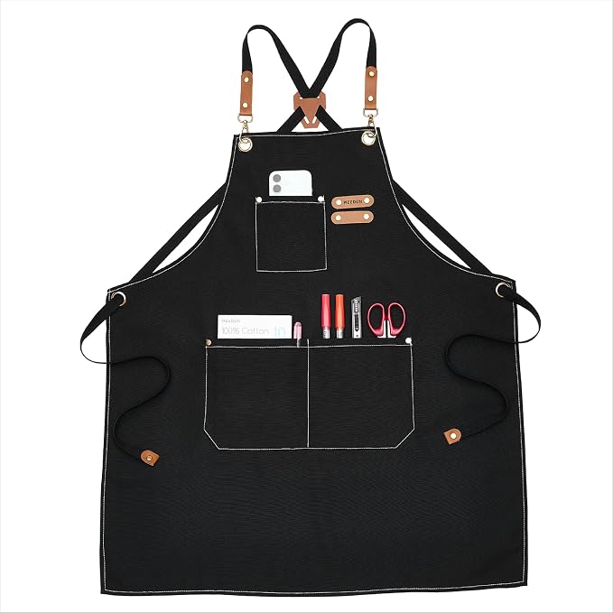 MEEDEN Painting Apron for Men Women: Adjustable Cross Back Waterproof