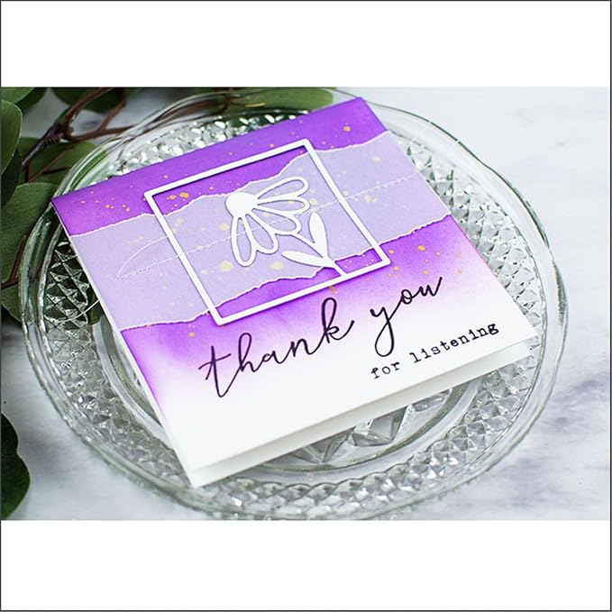 Cutting Dies 3D Background Frame Metal Stencils Scrapbooking Tools DIY Craft Carbon Steel Embossing Template for Paper Card Making Album Arts Supplies (Frame E-Flower Photo 10.2x10.2cm)