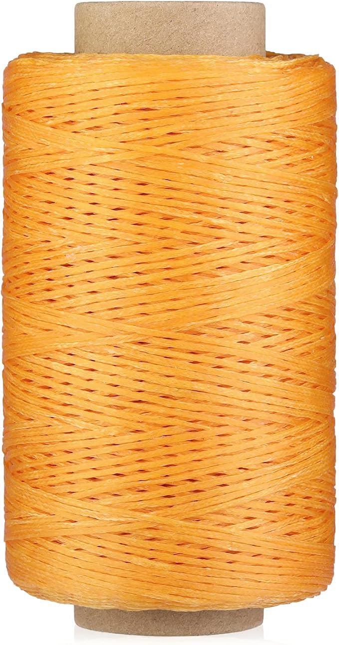 284Yards Leather Sewing Waxed Thread, 0.8mm Waxed Thread for Bookbinding | Waxed Thread for Bookbinding, Upholstery Thread Heavy Duty, Wax String for Leather Craft DIY/Bookbinding/Shoe Repairing