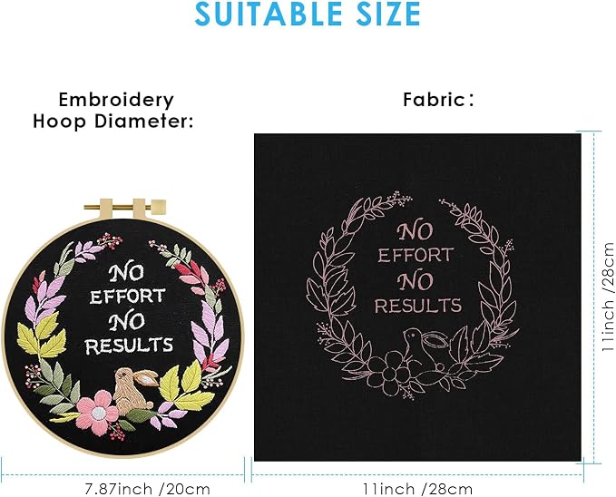 ERKOON 4 Pack Beginner Embroidery Kits for Adults DIY Starter Kit with 33 Stitch Techniques, Stamped Patterns, Embroidery Hoop, Colorful Threads, Tools, Step by Step Instructions & Video Tutorial