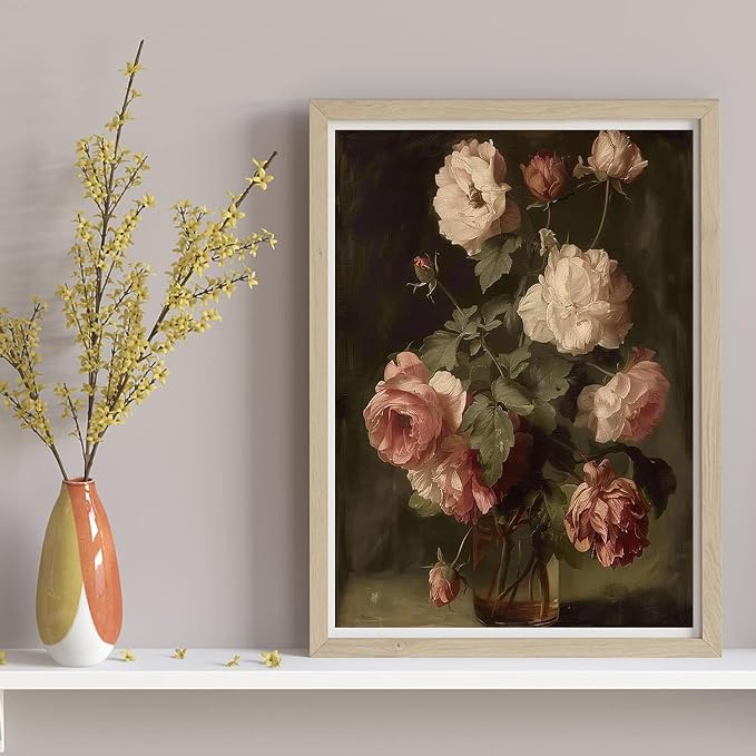 Diamond Art Kits for Adults,Vintage Flowers Diamond Painting Kits 12x16in