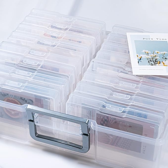 novelinks Photo Storage Box and 16 Inner 4" x 6" Photo Storage Containers