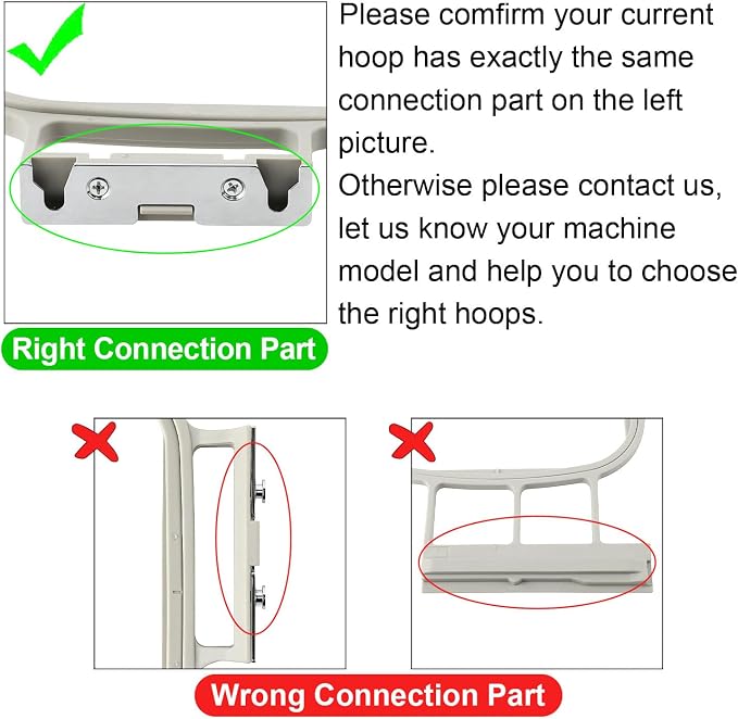 Sew Tech 4pcs Embroidery Hoop for Brother, 1x2.5 4x4 5x7 5x12in Frame Set | Fits PE900 SE2000 PE800 PE780D PE770 PE700 SE2100 SE1950 SE1900 NS1250E NS2850D Brother; Baby Lock Bloom Accord Ellure