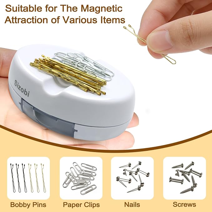 Sizobi Magnetic Pin Cushions for Sewing with 100Pcs Ball Head Straight Pins