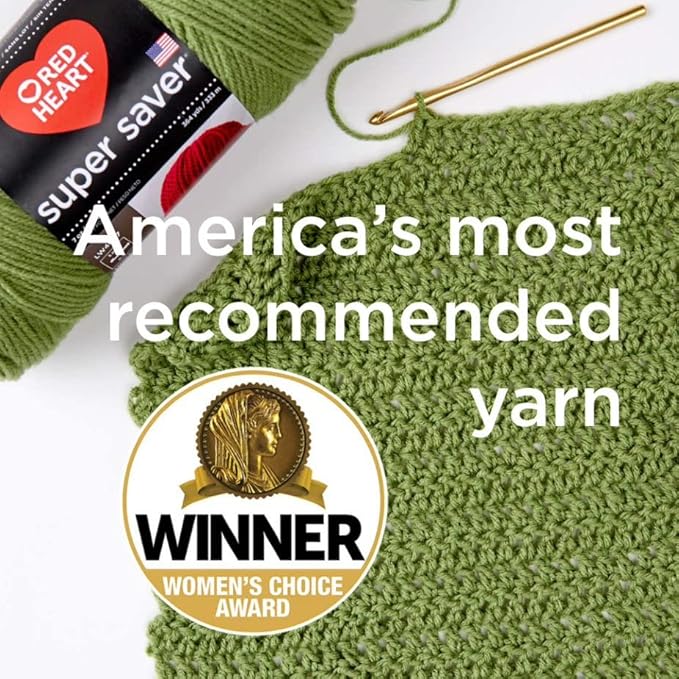 Red Heart Super Saver Metallic Yarn for Crocheting, Black Gold, 3-Pack