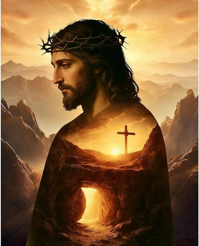 cviokrdu Jesus Paint by Numbers Kit for Adults - Christians Adult Paint by Number Kits on Canvas, Religion DIY Oil Painting for Gift Home Wall Decor (16x20inch)