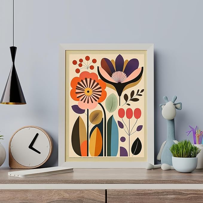 3 Pack Cute Flower Paint by Numbers Kit for Adults Beginner (Without Frame)