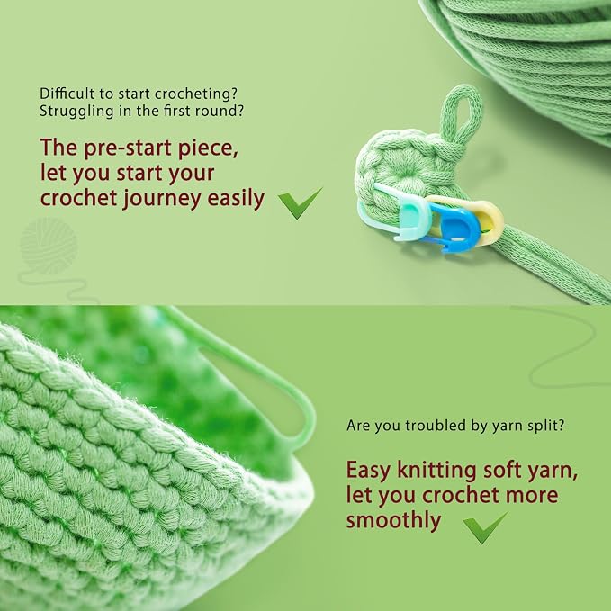 CrochetBox Crochet Kit for Beginners Adults - Turtle Starters Crochet Kit, Beginners Crocheting Kitting for Adults Teen, Craft Gifts with Crochets Yarns, Hook, Step-by-Step Video, Instruction