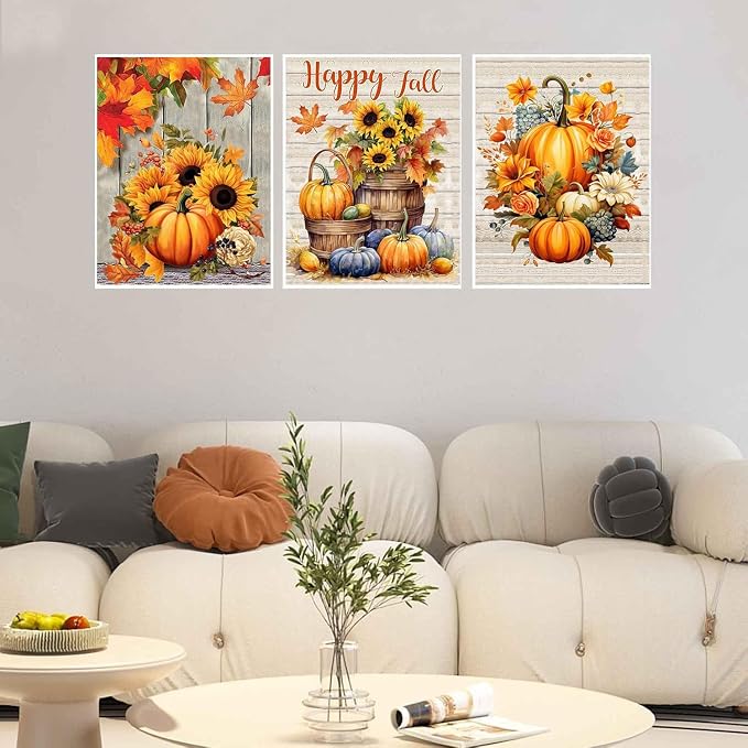 Diamond Art Kits for Adults,6 Pack fall Diamond Painting Kits 12x16inch