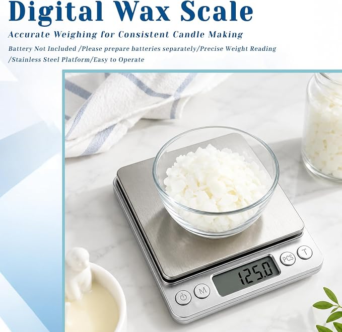 Ksedcon Electric Wax Melting Pot with Spout for Candle Making 50 fl oz | Small Candle Makers with Infrared Thermometer, Digital Scale(No Battery), Heat Gun, Candle Making Supplies for DIY Making
