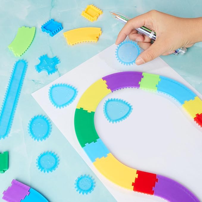 Chivao Spiral Art Kit Circle Stencils Drawing Tool Geometric Ruler,Stylish