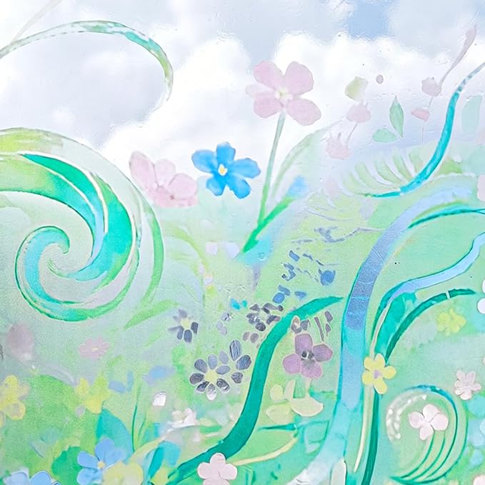 ADD.HERES Stained Glass Window Film, Window Film Decorative, 17.5 x 78.7 in