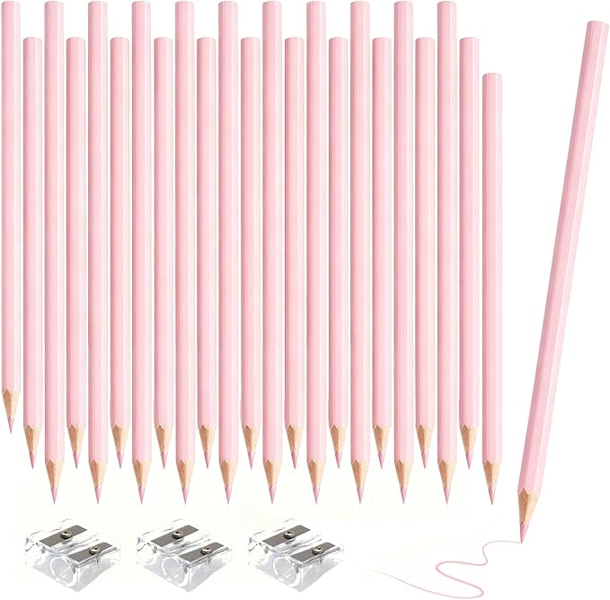 36 PCS Macaron Pink Colored Pencils Pre Sharpened Pencil 2 HB - Ideal for Checking, Grading, Tests & Office/School Supplies