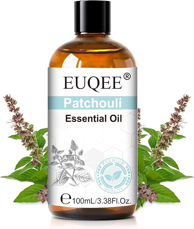 EUQEE 100ml Patchouli Essential Oil for Massage 3.38 Fl Oz