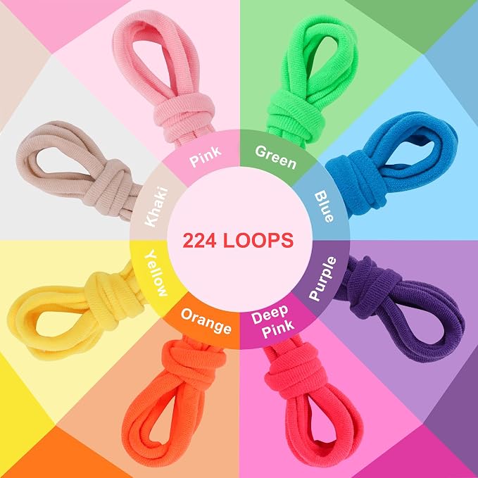 QXHOL 224 PCS Loom Loops Refill for Kids