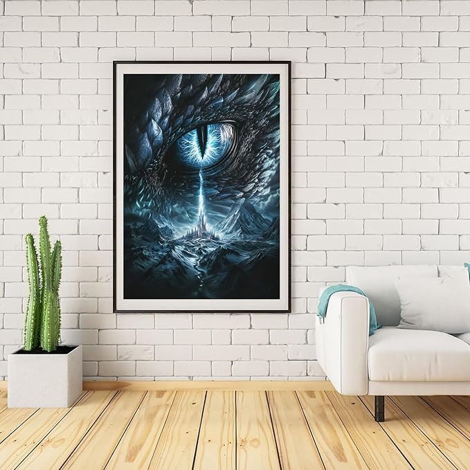 EIBEILI Dragon Diamond Art Kits for Adults,5D Magic Castle Full Round Drill Diamond Painting Kits for Adults Beginners,DIY Butterflies Diamond Painting Gem Art Kits for Gift Home Wall Decor 12x16inch
