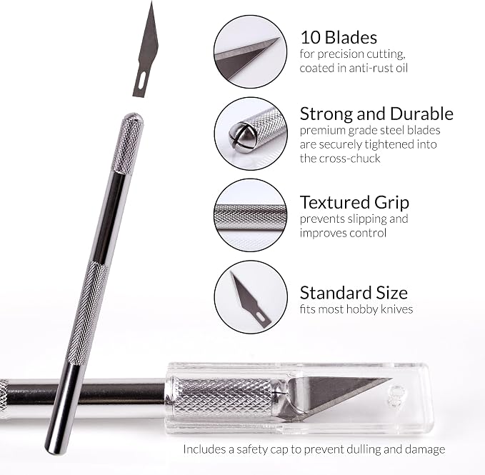 WA Portman Fabric Cutting Mat with Craft Knife & Straight Edge Craft Ruler