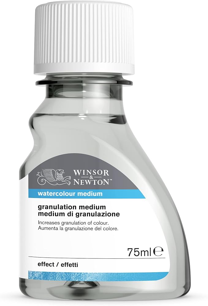 Winsor & Newton Watercolor Medium, Granulation Medium, 75ml Bottle | Low-Viscosity Formula, Increases Granulation of Color, Natural Mottled Appearance, Dilute Generously for Maximum Effect