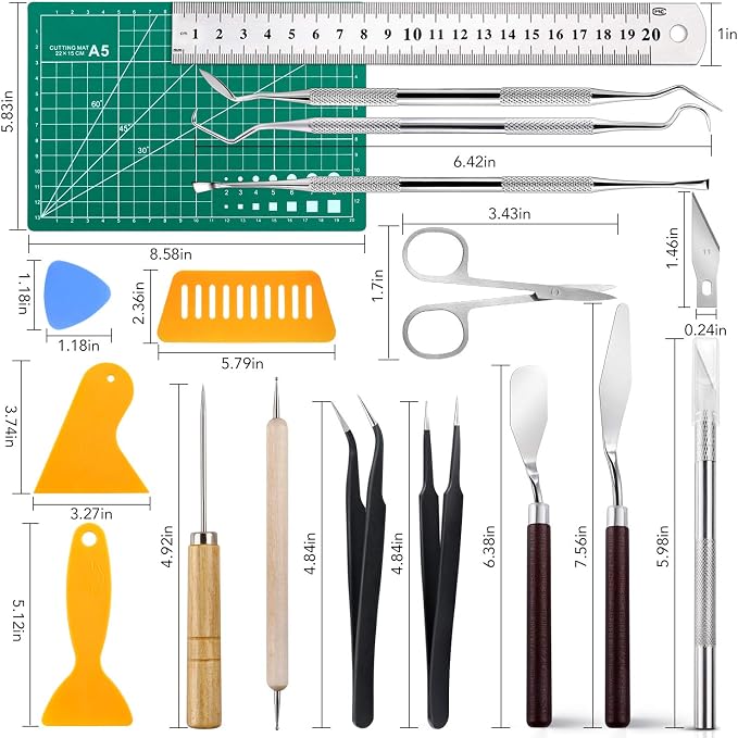 28 PCS Precision Craft Tools Set, Weeding Tools for Vinyl | Vinyl Weeding Tools Kit for Weeding Vinyl, DIY Art Work Cutting, Hobby, Scrapbook