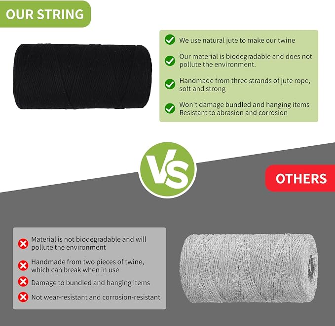 Joyberg Cotton Twine: 984 Feet / 300 Meters - Gardening & Crafts String Thin Threadcord