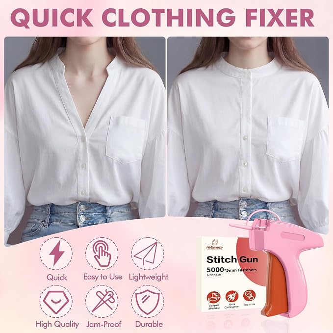 Stitch Gun for Clothes, Tagging Gun, Quick Clothing Fixer, Gerbera