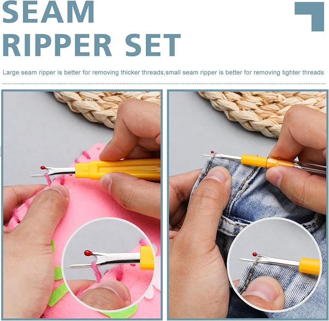 ZMAAGG Seam Ripper, 15 PCS Seam Rippers for Sewing, Stitch Remover Tool