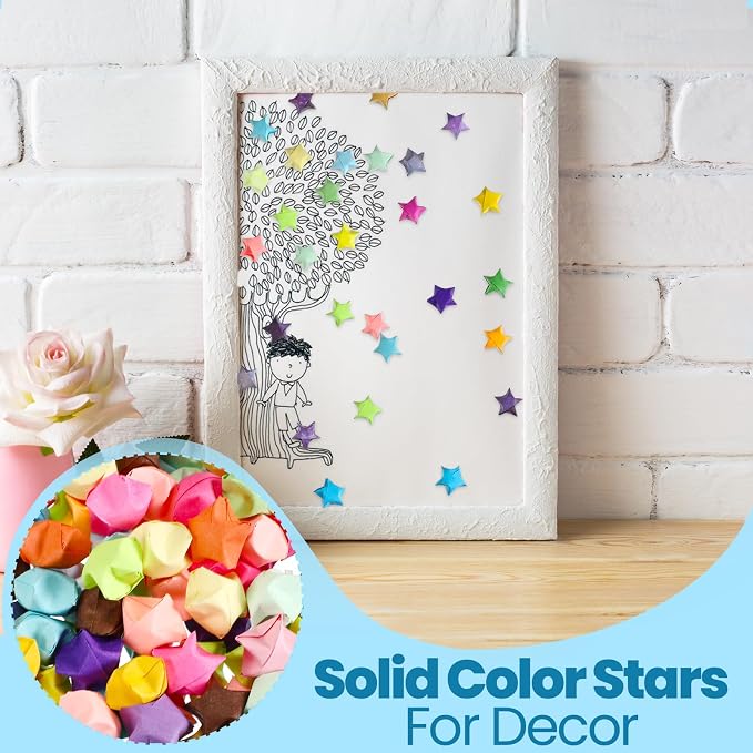 Colarr 10800 Sheets Star Origami Paper Strip 27 Color Folding DIY