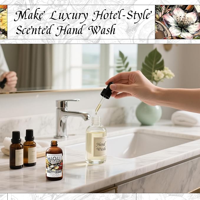 HIQILI Misty Cedar Fragrance Oil for Diffuser, Candle & Soap Making