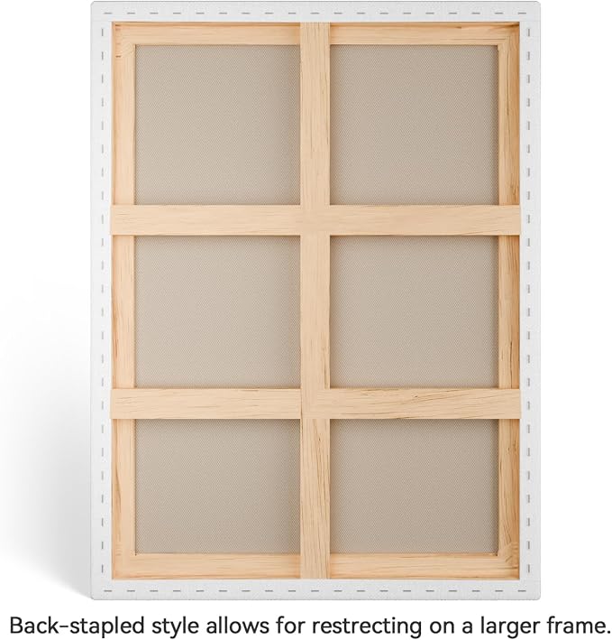 PHOENIX 36x48 Inch Stretched Canvas, 1 Pack | Heavy Duty, 1 3/4" Thick, Master Series 15 Oz. Gesso Primed, Cotton Archival, For Professional Artists