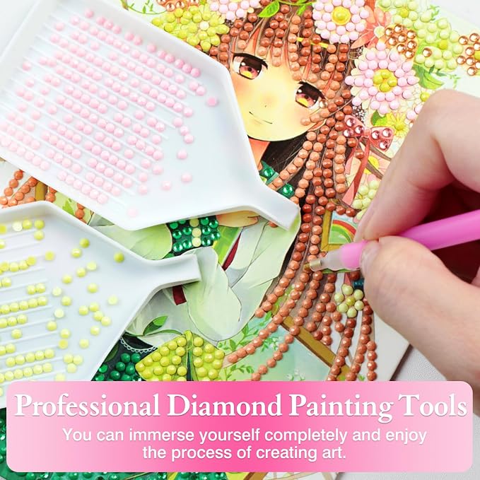 6 PCS Plastic Diamond Painting Bead Sorting Trays – Durable Craft Accessories for DIY Diamond Art, Nail Art & Phone Decoration (Pack of 2)