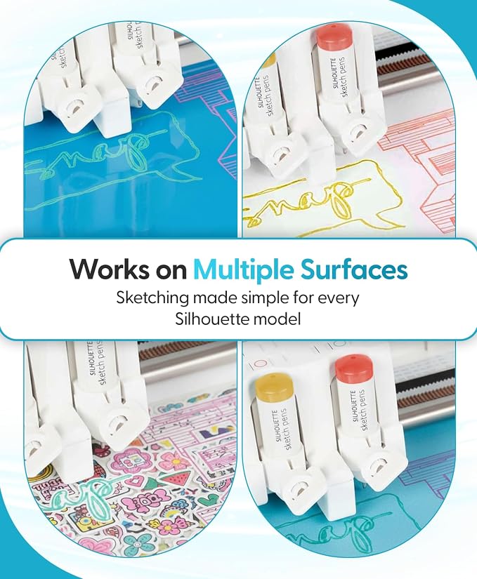 Silhouette Sketch Pens - 4 Metallic Colors for Cameo, Portrait & Curio