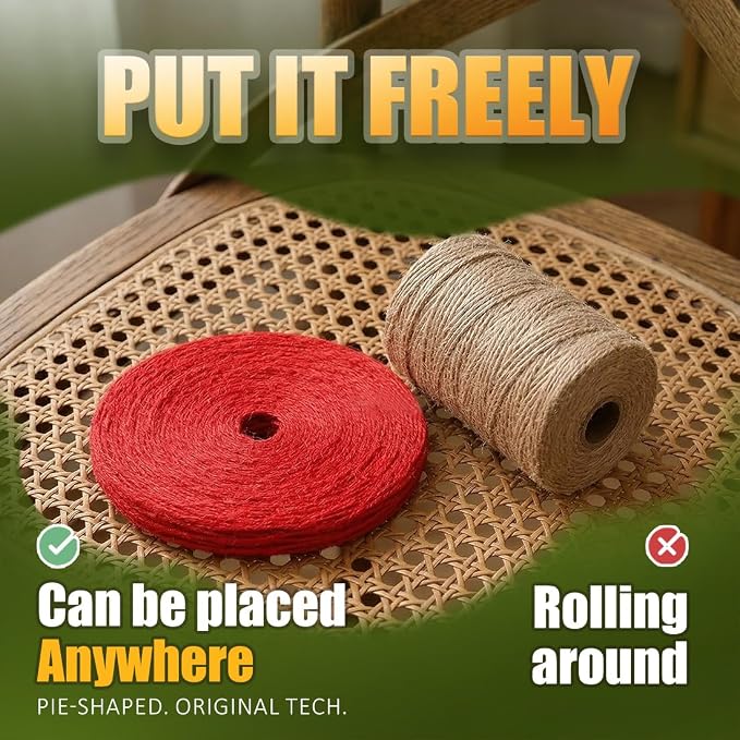810FT Natural Jute Twine String Bulk Hemp Rope Cord for Crafts Gardening Gift Wrapping Wedding Décor Packing Material Burlap Ribbon Christmas Knitting Macrame Decoration (Red 2mm* 810ft)