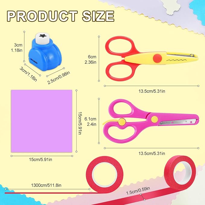UCEC 44 Pack Crafting Set for DIY Crafts, Scrapbook, Card Making, School