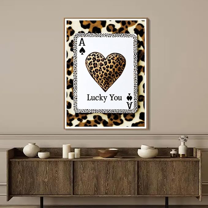 Cheetah Poker Diamond Art Kits for Adults Diamond Painting Kit for Adults