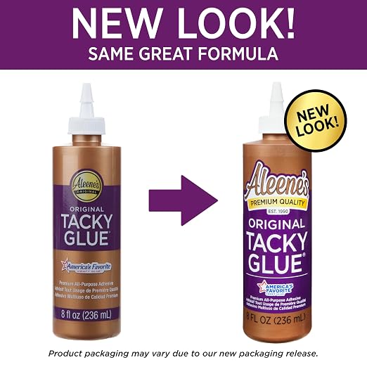 Aleene's Original Tacky Glue, All Purpose Adhesive, Perfect for Crafts and DIY Projects, Dries Fast and Clear, 8 fl oz 3-Pack