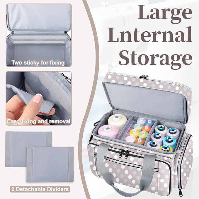 Anitor Sewing Supplies Organizer, Double Layer Sewing Storage Organizer